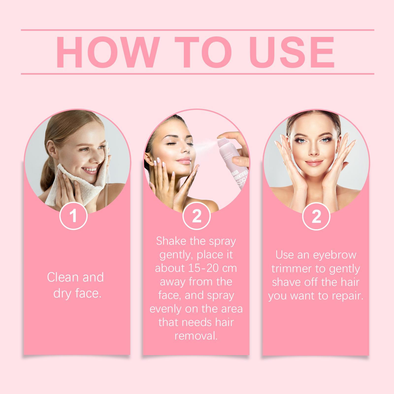 Gentle Facial Hair Removal Spray Softens Hair And Cleanses The Face